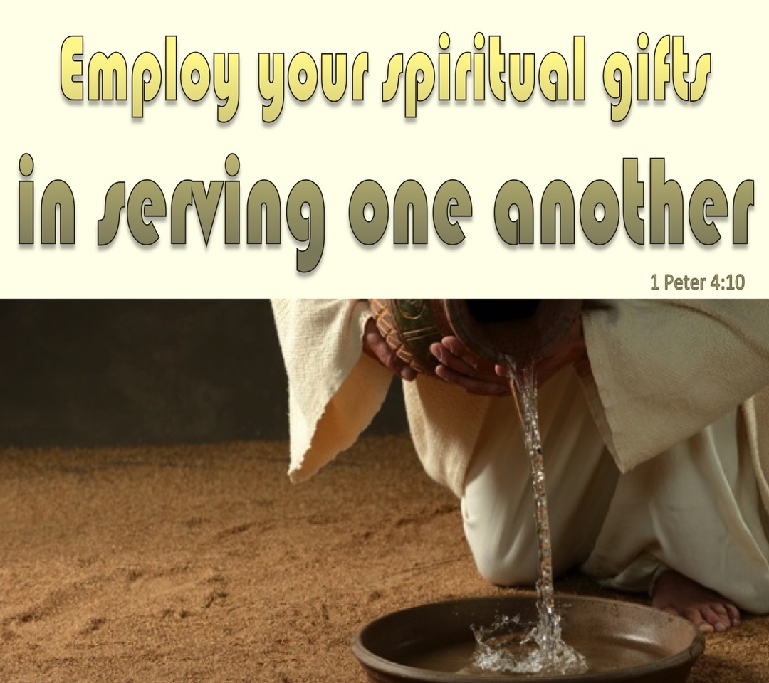1 Peter 4:10 Use Spiritual Gifts To Serve (yellow)